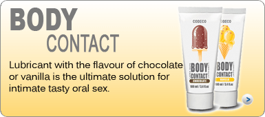 BODY CONTACT - Massaging gel with chocolate or vanilla flavour
